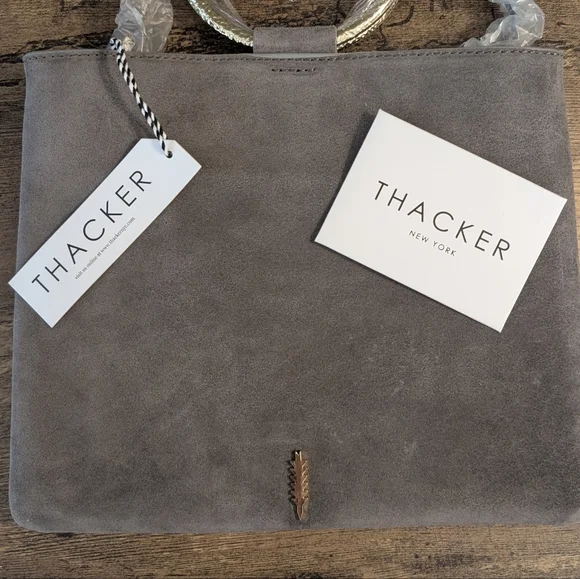 NWT Thacker Le Pouch Leather Suede Crossbody Bag - Picture 9 of 9